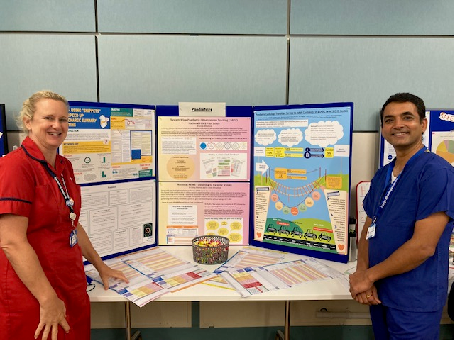 Our Matron Caroline and Dr Bharmappanavara at the QI Roadshow yesterday.  Just a sample of the amazing work happening within Paediatrics at Musgrove Park Hospital! 🤩