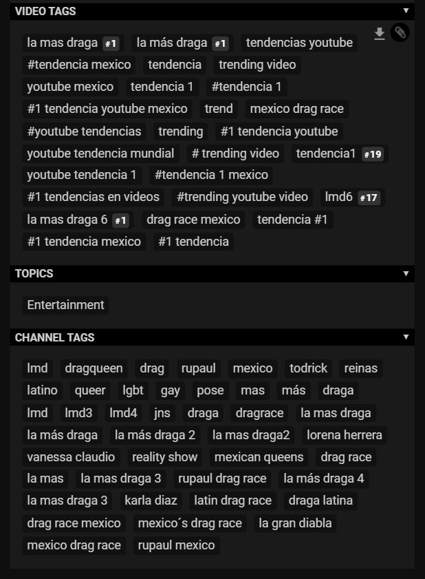 las tags de los capítulos en youtube 💀 pos no q gringaderas aqui no ????? 

#LMD6