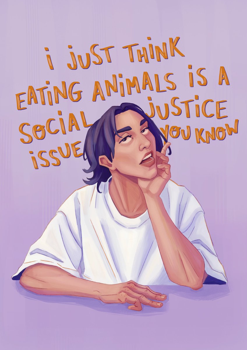 4 years vegan and still alive and healthy 🌱🥰

#ArtistOnTwitter #digitalart #vegan #veganart #veganartist #veganillustration