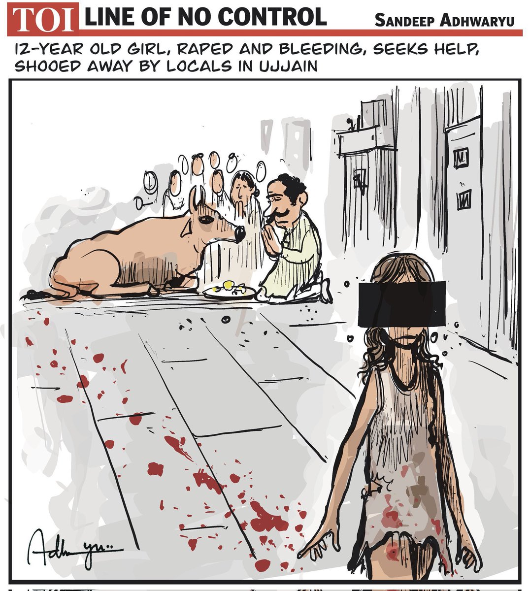 vaibhavUP65's tweet photo. Hundreds of Rapes happened in Congress ruled Rajasthan in past few months alone. Minister Dhariwal in Gahlot Government Glorified Rapes by saying “Mardon Ka Pradesh Hai”. One odd incident happens in Madhya Pradesh which was reported by none other than Hindu Priest & then this is what gets printed on India’s largest English Language newspaper.
Every opportunity of maligning Sanatan Dharma is grabbed like a vulture by media in India.
It’s not only sad but also a slap on the faces of every indian who buys this crap of a newspaper called TOI.
Requesting everyone to stop buying this newspaper because we are funding our own death & destruction. Nobody else in this world does that except us.
This is Attack on our Dharma, be a warrior. Fight it & Stop it.