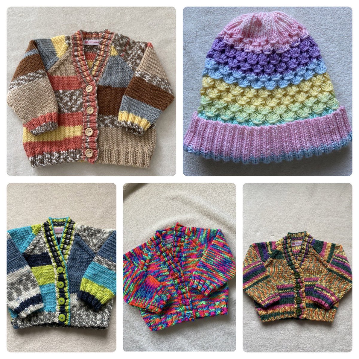 @MHHSBD Morning all ! I make rainbows🌈handknit baby cardigans in sizes from premature to 12 months and adult beanie hats 🧶 Bettysmumknits.etsy.com #MHHSBD #etsyhandmade #CWordSeptember #giftideas