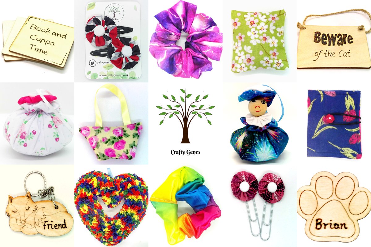@MHHSBD Hello! I'm Jessica and I create handmade gifts from wood and fabric including scrunchies, decorations and lavender pillows. You can find all my products on my website craftygenes.co.uk #MHHSBD