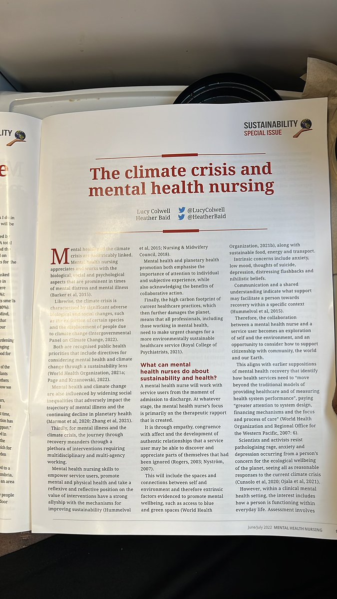 Really enjoyed writing this with @HeatherBaid — have just opened an envelope and see I was sent the hard copy. Thank you @Unite_MHNA @MH_DeservesBett @BrightonNurses