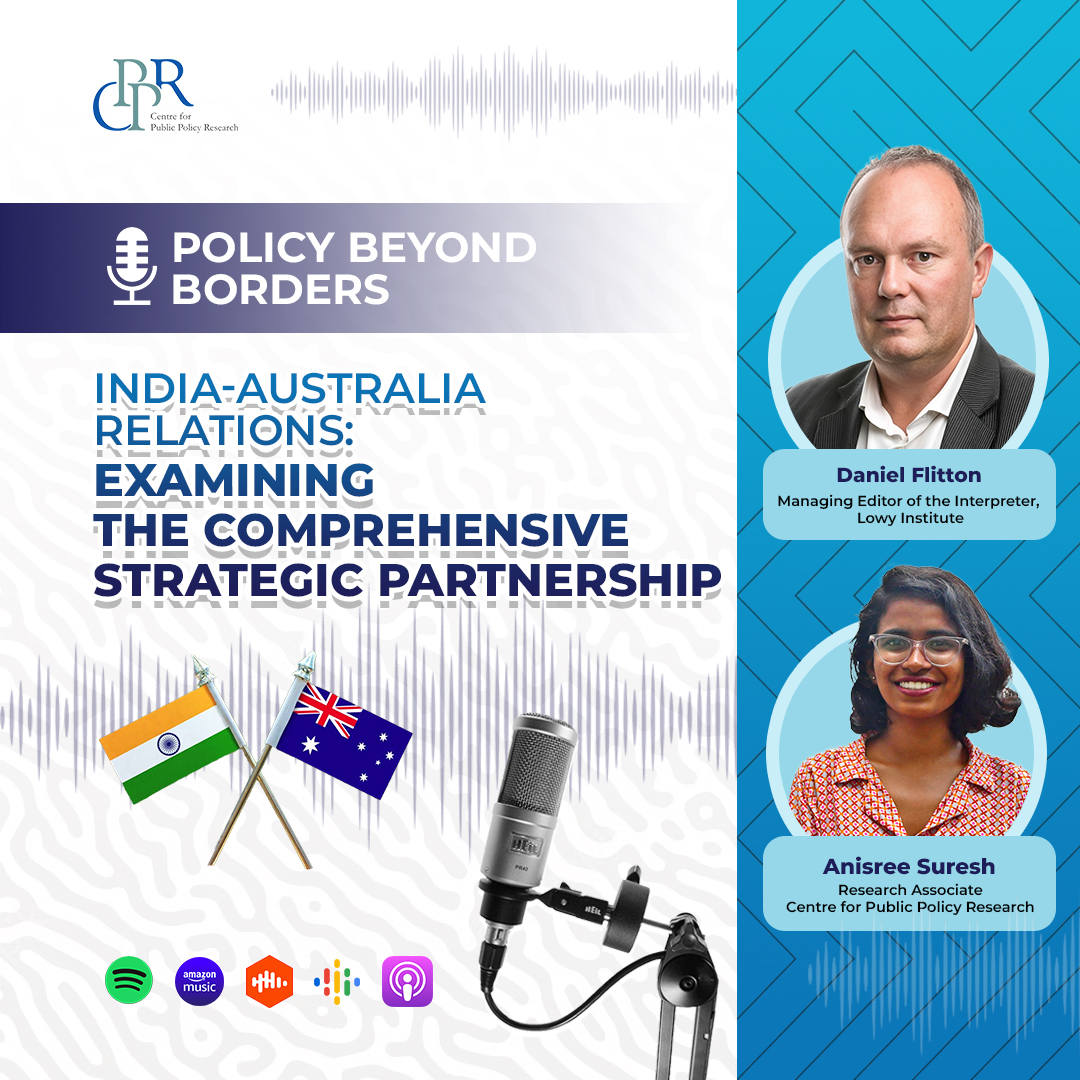CPPRIndia's tweet photo. Get ready for an enlightening discussion on the dynamic geo-affairs shaping the #IndoPacific region! Join @danielflitton on the #PolicyBeyondBorders podcast as we delve into the strategic ties between #India and #Australia. Don't miss it!
Listen now: https://t.co/rIN39njOYK https://t.co/asOtMnri1c