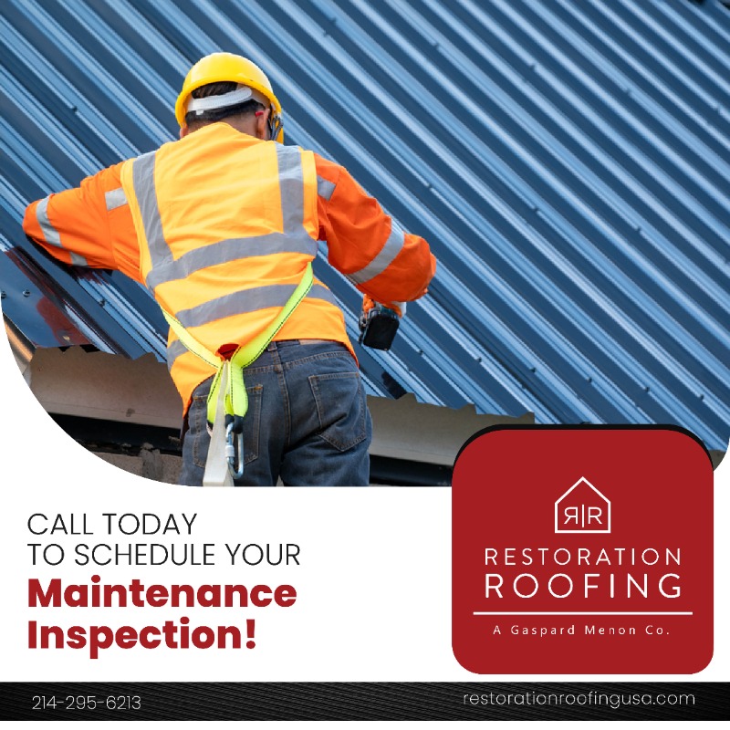 RestoreMyRoof's tweet photo. A roof maintenance inspection can help find roof issues before weather damages your roof and property. To guarantee the lifespan of your roof, schedule a free maintenance inspection with #RestorationRoofing. Call 214-295-6213 or visit https://t.co/0FcNUBBa4Z for more details. https://t.co/fy1p68gUgK