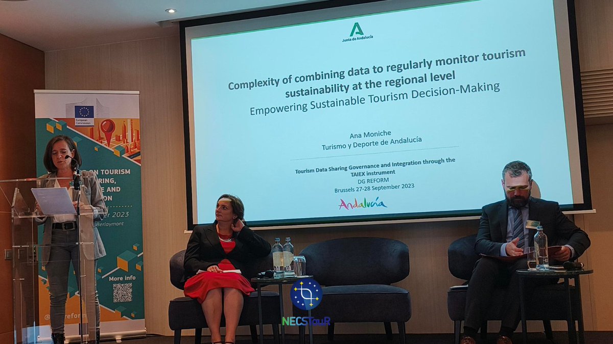 NECSTouR's tweet photo. "Regions and destinations need to be heard at the 🇪🇺 level to participate in the #EU decision-making. The #Tourism Transition Pathway is a relevant step forward".
Our #ToTLab Expert, @AnaMoniche, at the #Tourism Data Sharing, Governance and Integration Workshop, by @EU_reforms. https://t.co/RGy7x8stRV