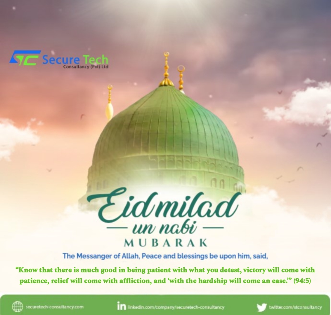 stconsultancy's tweet photo. Wishing you a joyous Eid Milad-Un-Nabi filled with love, peace, and blessings. May you find strength in the Prophet's teachings to navigate life's journey.
#eidmiladunnabi #miladunnabi #islam #madina #12rabiulawal #securetech #securetehconsultancy https://t.co/k6RJjTUjd5