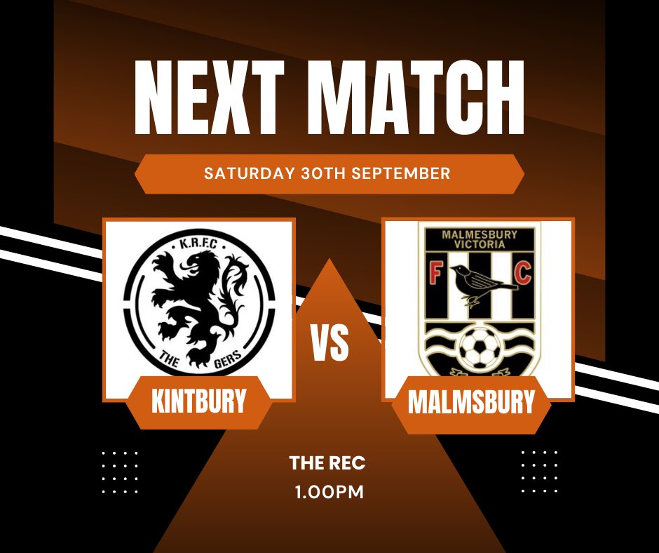 FREE ENTRY! EARLY KICK OFF 🧡🖤

🆚  @VicsDevelopment 
🏆  <a href="/WiltsLeague/">Wiltshire Senior League</a> 
⌚️ 1.00pm
📍The Rec
🍺 12.00pm

Come and support the boys as we look to get back to winning ways 🖤🧡