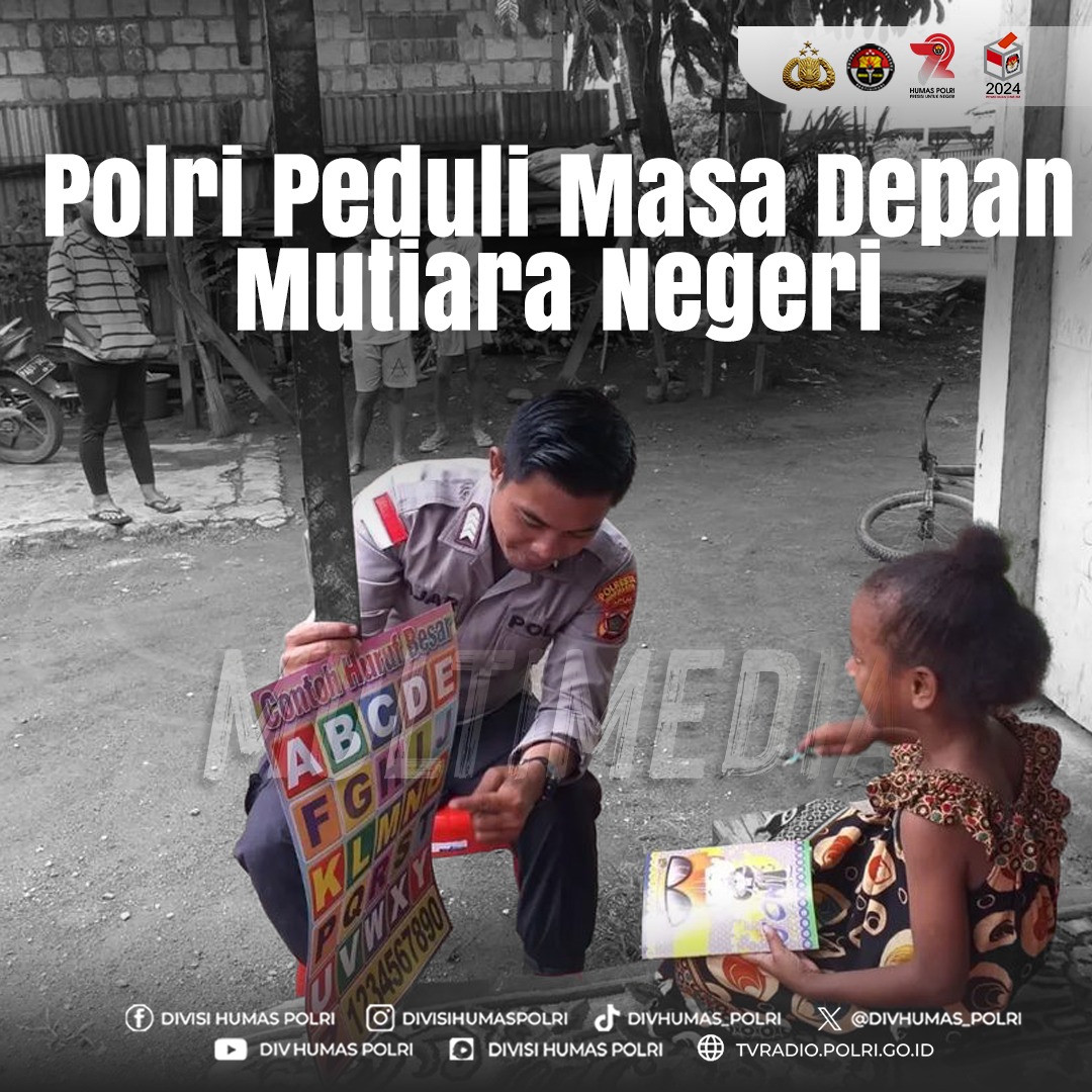 Humaspacet1's tweet photo. Polri Peduli Masa Depan Mutiara Negeri

Inovasi Polri melalui program Si-Ipar atau Polisi Pi Ajar guna mencerdaskan generasi bangsa, dengan mengajarkan membaca, menulis dan menghitung kepada anak-anak di wilayah Papua.

#BersamaBerbagiKebaikan
Bentuk Pengabdian Nyata https://t.co/6jQGIYgrmc