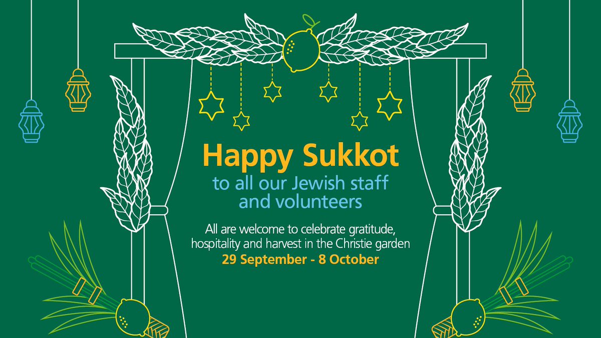 Happy Sukkot to all our Jewish staff and volunteers! All  are welcome to celebrate gratitude, hospitality and harvest in the Christie Garden. #sukkot2023