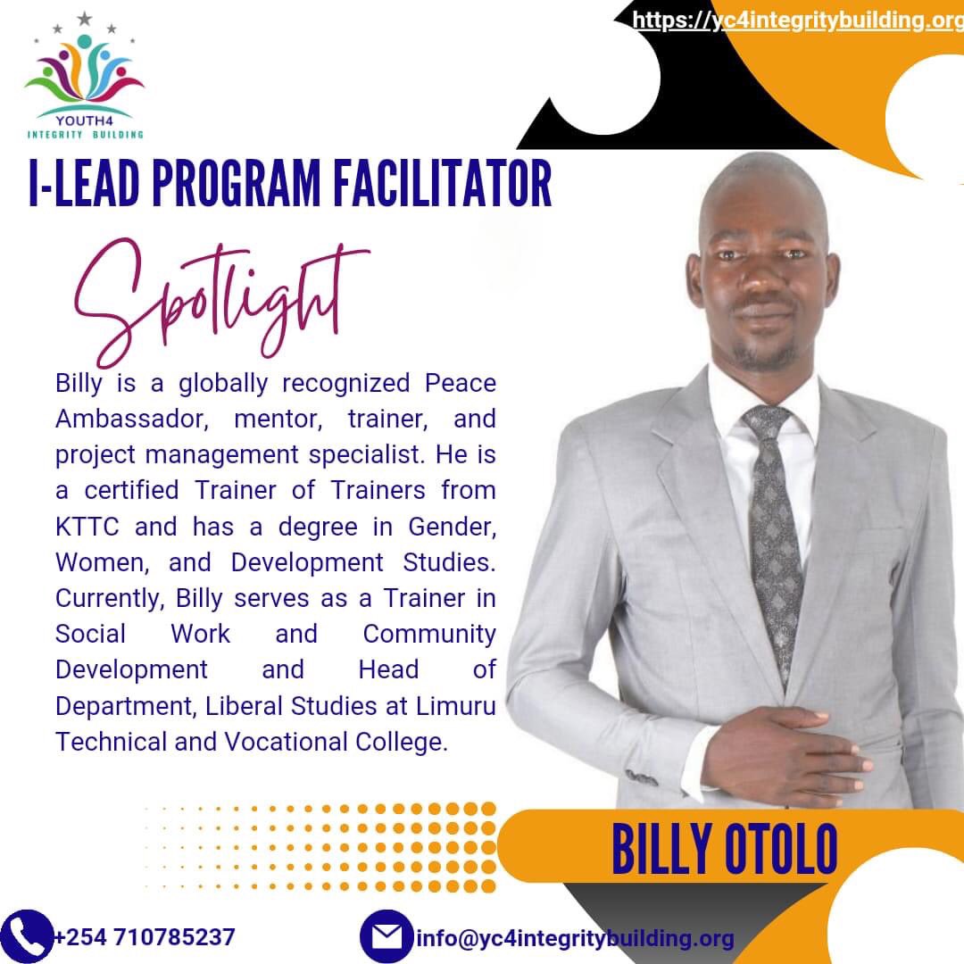 ForIntegrityOrg's tweet photo. 🎯I-Lead Program Facilitators Spotlight cont.
With the ever increasing demand for integrity and innovative solutions, YIB has found a true gem in Billy. Click on the link below to read more about Billy's achievements
🔗https://t.co/B2ha5MDKmv
#ILeadProgram https://t.co/qrFTy0mAG8