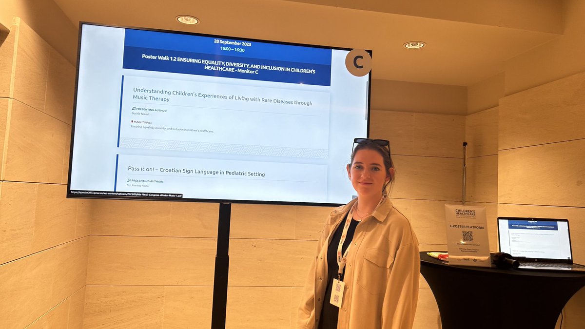 Delighted to attend and present with Niamh Buckle at the #PNAE2023 conference #SAMPI #raredisease children’s voice in living with rare medical condition ⁦funded by ⁩ ⁦<a href="/CHI_Ireland/">Children's Health Ireland</a>⁩
⁩ ⁦<a href="/UCD_Research/">UCD Research</a>⁩ ⁦<a href="/ucdsnmhs/">UCD School of Nursing, Midwifery & Health Systems</a>⁩ ⁦⁦<a href="/ucddublin/">University College Dublin</a>⁩ ⁦