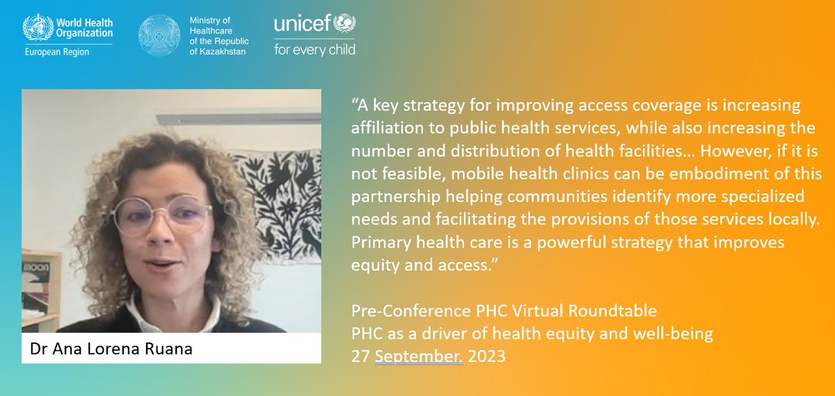 Melitta Jakab (@melittajakab) on Twitter photo Dr <a href="/analorenaruano/">Ana Lorena Ruano</a> highlighted the importance of improving access to PHC through increasing affiliation to public health services
#PHC4UHC
Watch the full session On Demand🔗 t.ly/_x4xS Dr <a href="/analorenaruano/">Ana Lorena Ruano</a> highlighted the importance of improving access to PHC through increasing affiliation to public health services
#PHC4UHC
Watch the full session On Demand🔗 t.ly/_x4xS