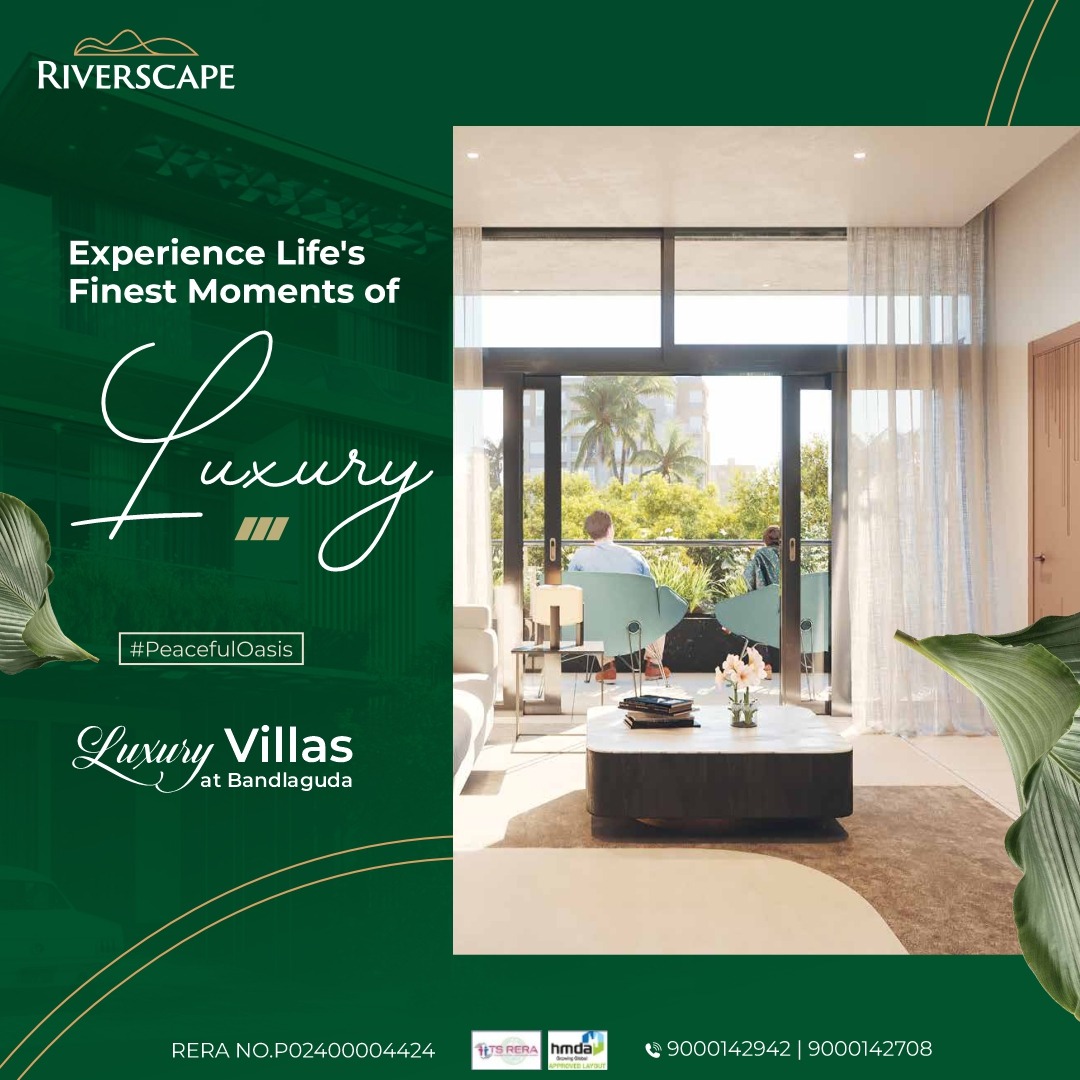 Riverescape (@riverescape2023) on Twitter photo Dive into the lap of luxury at #RIVERSCAPE โจ๐ก
Experience Life's Finest Moments amidst the serene beauty of Bandlaguda Villas. ๐ณ๐๏ธ
RERA NO. P02400004424 ๐ข HMDA Approved ๐๏ธ
For inquiries, call us at: ๐ 9000142942 | 9000142708 โ๏ธ
#LuxuryLiving #PeacefulOasis #BandlagudaVillas Dive into the lap of luxury at #RIVERSCAPE โจ๐ก
Experience Life's Finest Moments amidst the serene beauty of Bandlaguda Villas. ๐ณ๐๏ธ
RERA NO. P02400004424 ๐ข HMDA Approved ๐๏ธ
For inquiries, call us at: ๐ 9000142942 | 9000142708 โ๏ธ
#LuxuryLiving #PeacefulOasis #BandlagudaVillas