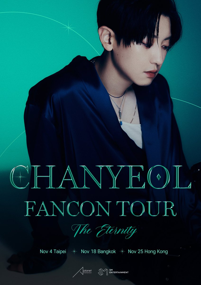 CHANYEOL FANCON TOUR 'THE ETERNITY' 

Taipei ➫ 2023.11.04 
Bangkok ➫ 2023.11.18
Hong Kong ➫ 2023.11.25

#CHANYEOL #찬열 
#EXO #엑소 #weareoneEXO
#CHANYEOL_FANCON_TOUR
#THE_ETERNITY 
@APlanetent