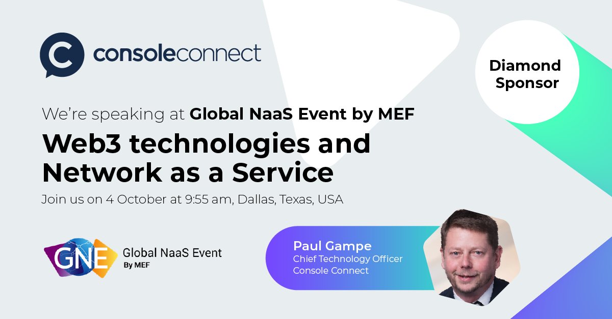 The <a href="/MEF_Forum/">MEF</a>'s #GlobalNaaSEvent kicks off next week in Dallas, Texas. On Wednesday our CTO Paul Gampe will be sharing insights into #Web3 technologies and #NaaS.