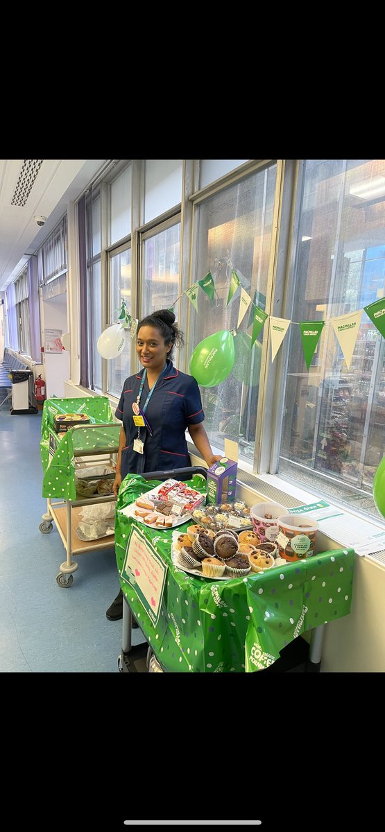 Our lovely Diabetic Midwife Amita organising MacMillan worlds biggest coffee morning at Northwick Park hospital Maternity unit! Let’s beat cancer together ! Come down and support us 💜@nicoliver2 @LNWH_wellbeing @LNWH_NHS @Pippanightinga4 @lisa_klseahorse @AlangMonica