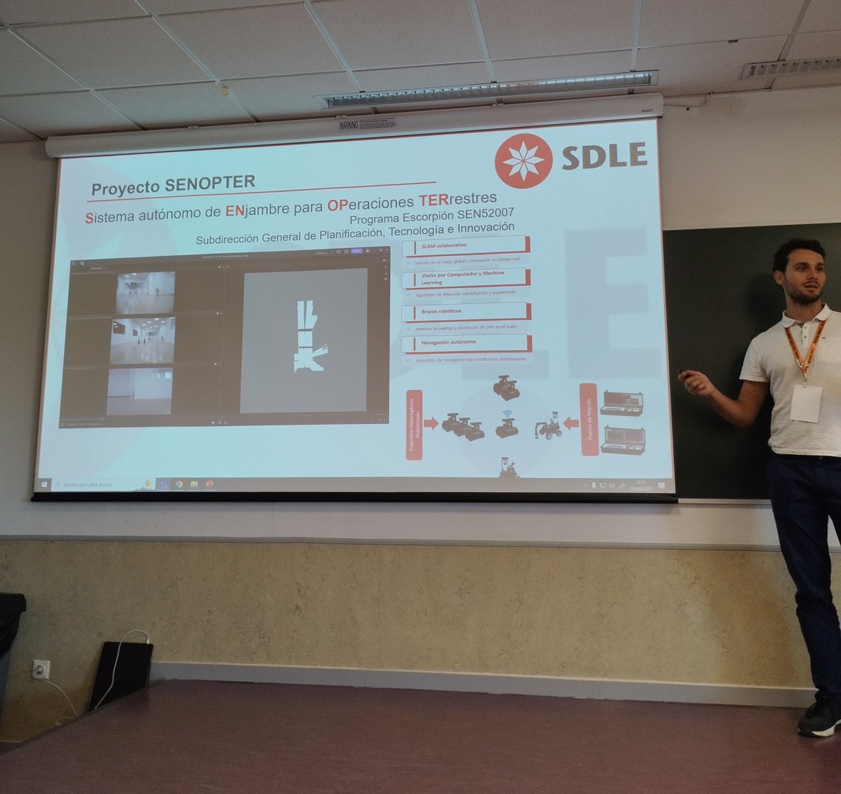 jjrg_bot's tweet photo. Qué ilusión ver nuestro proyecto Senopter en la #ROSConMadrid2023, coordinado por SDLE y en el que participamos @UAM_Madrid y @La_UPM. 

Ya llevamos año y medio de trabajo en el proyecto con algunos logros y también algunas pesadillas. 😅 https://t.co/JcyJhP8sGE