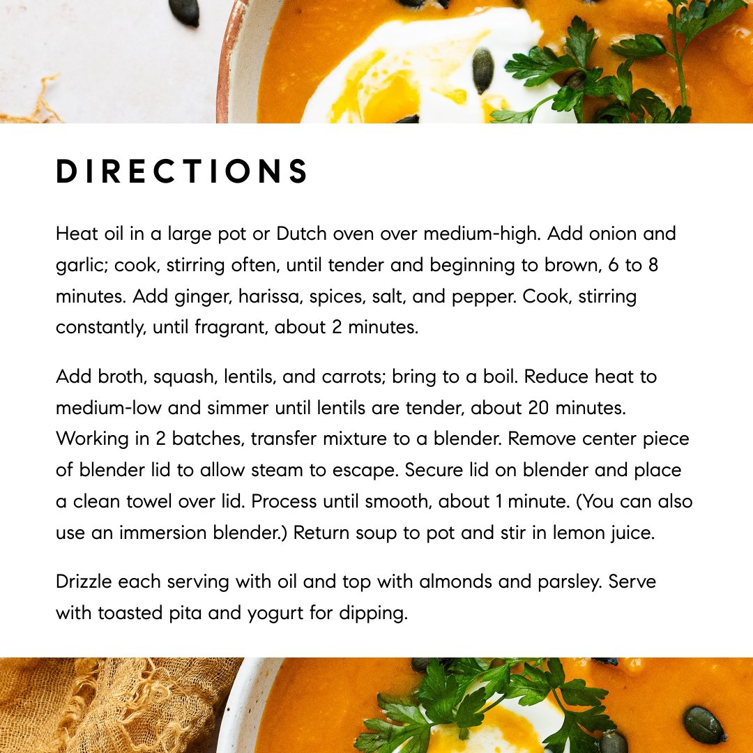 susanmonettere's tweet photo. Turn simple ingredients into a cozy bowl of comfort with our Red Lentil Squash Soup recipe! 

#SoupSeason #RecipeMagic #KeyTeamSold #CompassNewEngland #FallRecipes #FallVibes https://t.co/ADs9EvoplU