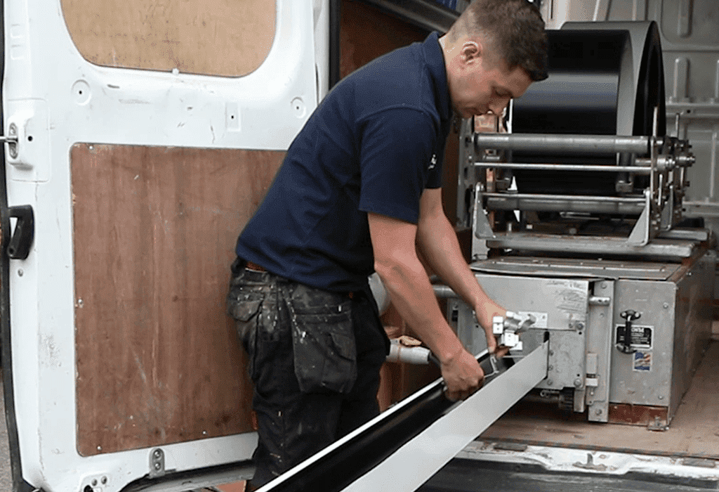ARP_LTD's tweet photo. Mustang seamless aluminium gutters can be roll-formed on-site, leaving no waste. 

Apply to become a @BBACerts certified Mustang installer with ARP.

Give your customers the assurance and confidence that their guttering installation is in safe hands. https://t.co/q3WMrr4sHR