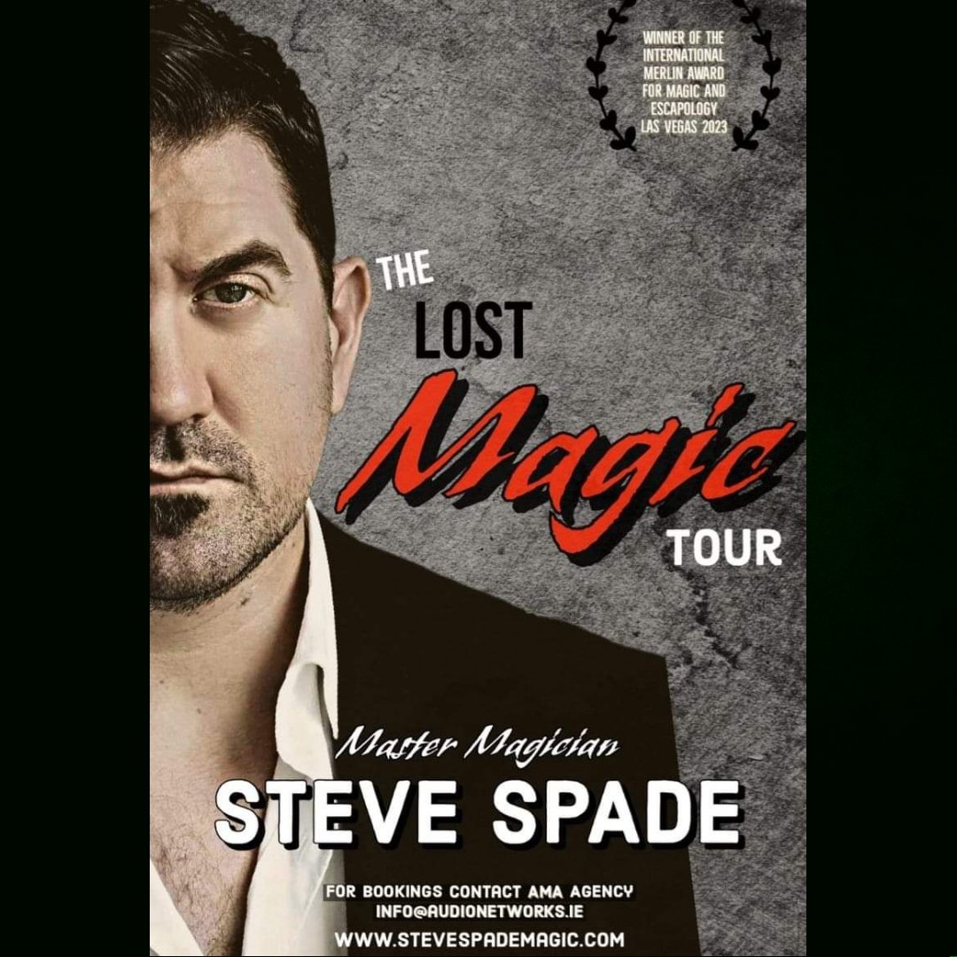 HUGE ANNOUNCEMENT! I am delighted to announce I have teamed up with AMA and Audio Networks for my new show Lost Magic. This will be a full Irish nationwide tour with dates to be announced very soon.. #Magic