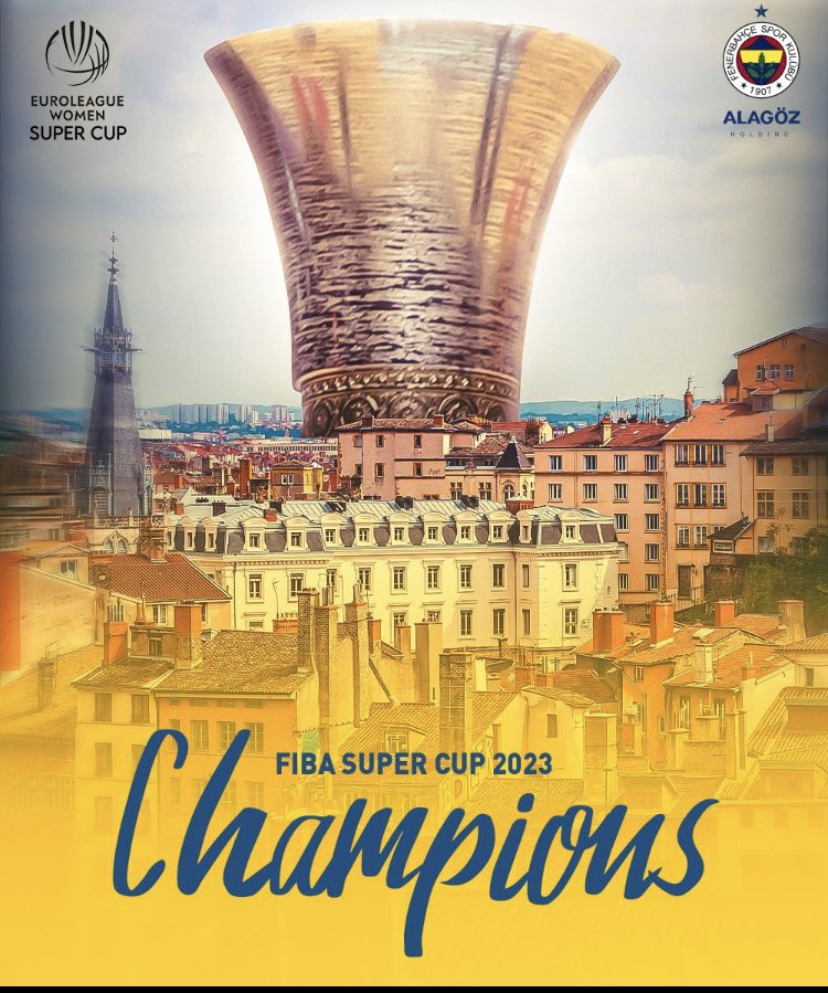 Avrupa’nın Zirvesinde Tek Başına❗️
💛🧿💙
Süper Kupa Şampiyonu #FenerbahçeKadınBasketbolTakımı🏆