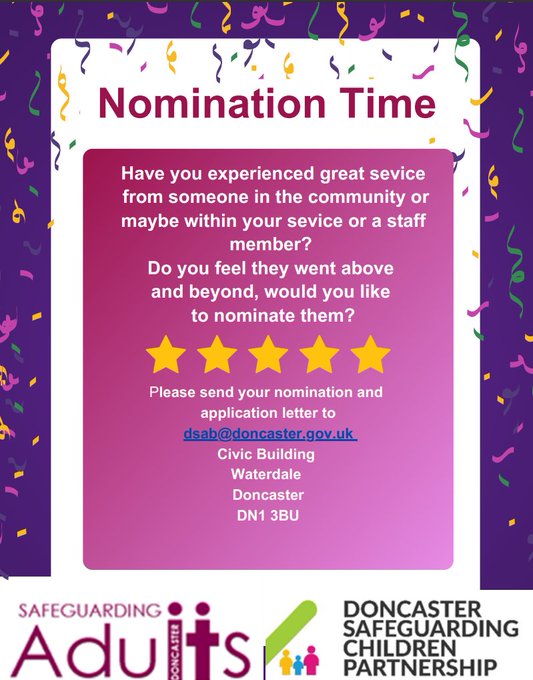 Less than 2 weeks to go for the closing of the nominations stage for the Safeguarding Awards, if you haven’t submitted your nomination get it in now!