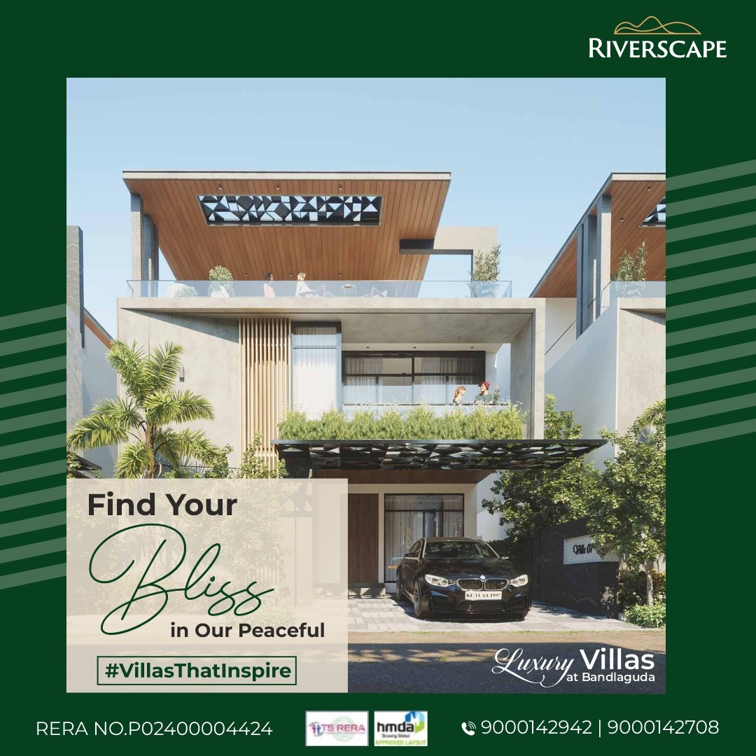 Discover inspiration and tranquility at our Luxury Villas in Bandlaguda. Your dream home awaits!
For inquiries, call us at:
📞 9000142942 | 9000142708 ☎️
RERA NO. P02400004424 🏢
hmda Approved 🏗️
#VillasThatInspire #RIVERSCAPE #EleganceRedefined #LuxuryLiving #DreamHome