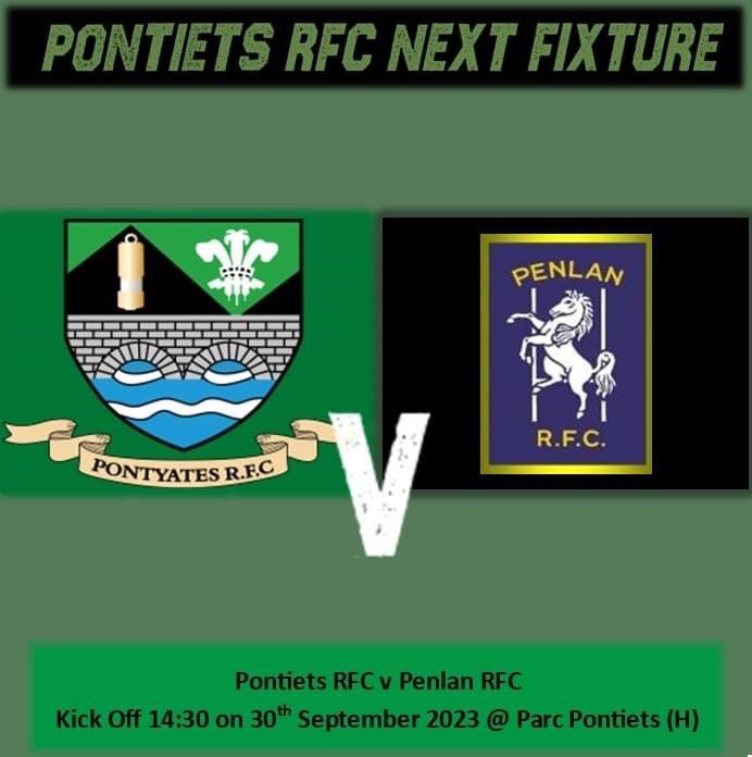 Tomorrow we welcome top of the table <a href="/Penlan_RFC/">PenlanRFC</a> to the Parc. Come and support the boys 🟢⚫️🟢⚫️