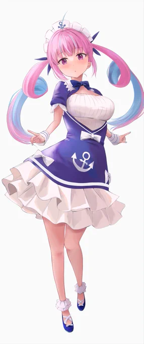 クネクネあくたん#湊あくあ #あくあーと #イラスト 