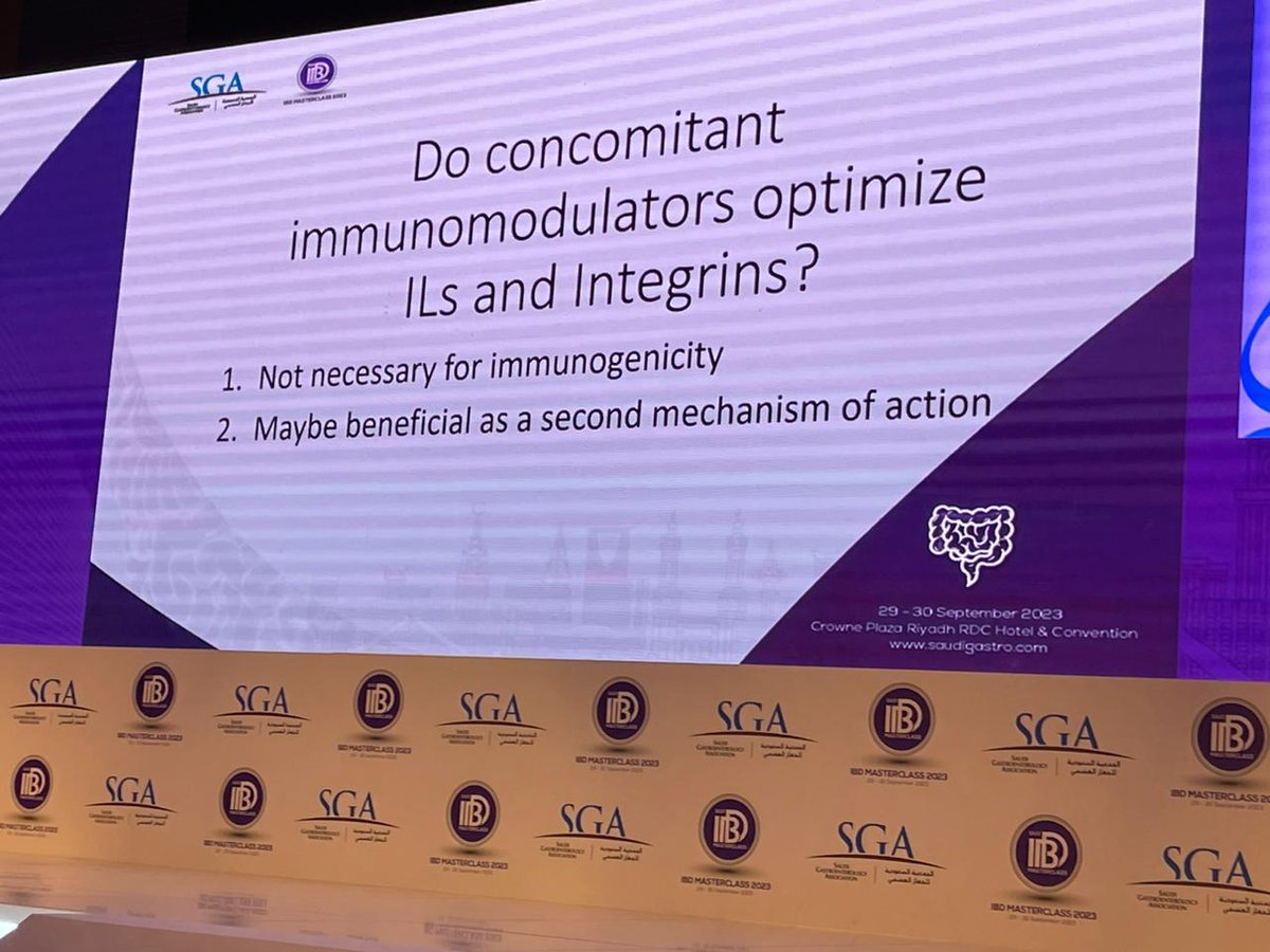 🔴Great talk by @MRegueiroMD ; on Optimizing the use of interleukins and integrins in IBD Rx.👇🏼
#gitwitter
#Teaching 
#SGA
#IBDMASTERCLASS2023