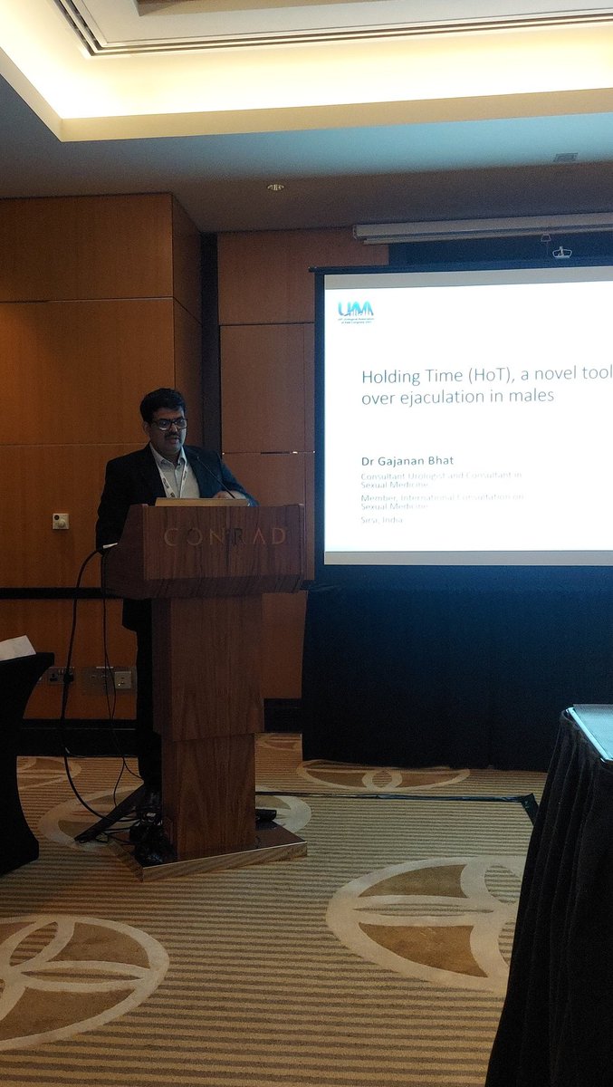 GajananBhat19's tweet photo. First ever tool to measure Ejaculatory Control in Males, named Holding Time (HoT) devised and validated by our team was presented at UAA Congress, Dubai with an excellent response by the attendees. Thanks for the opportunity, UAA https://t.co/Nu0irqBBC8