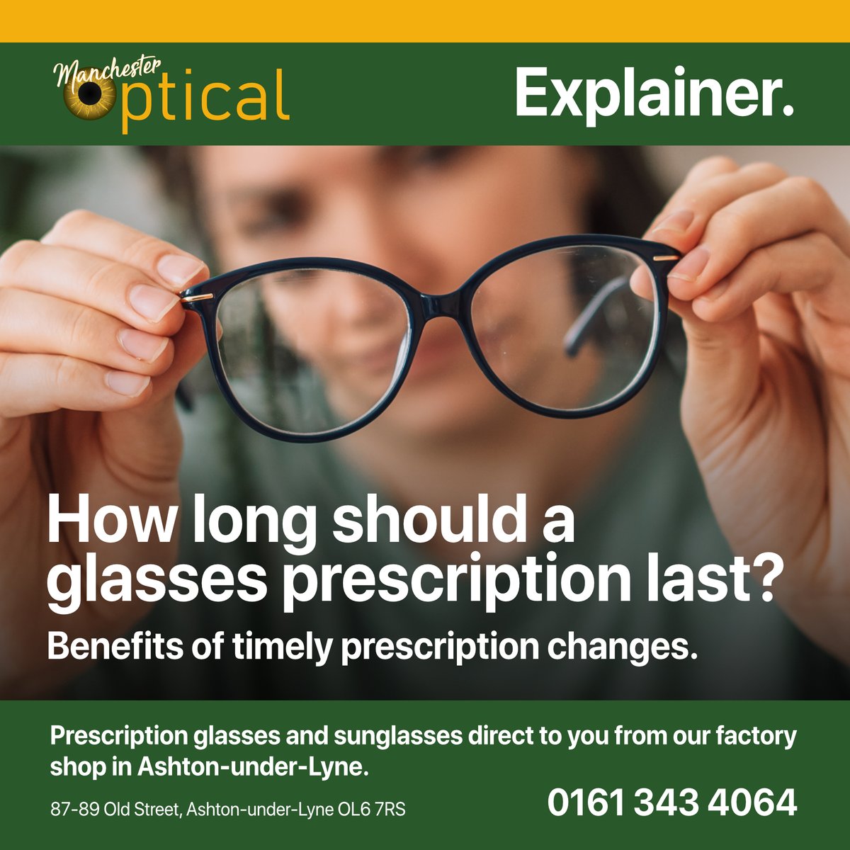 Read about the importance of ensuring your #glasses #prescription is always up to date. 

Visit our factory shop in #AshtonUnderLyne to have a chat about our services &amp; lens options and let us help you maintain optimal eye health!

Read more ⬇️
t.ly/2s1UK