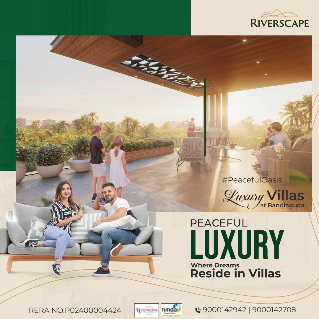 Where dreams find their home in the luxurious Villas of Bandlaguda. Your #PeacefulOasis awaits!

For inquiries, call us at:
📞 9000142942 | 9000142708 ☎️
🏡 RERA NO. PO2400004424 🏡
HMDA Approved 🏗️
#LuxuryLiving #DreamHome #TranquilLiving #RiversideViews #PremiumProperty