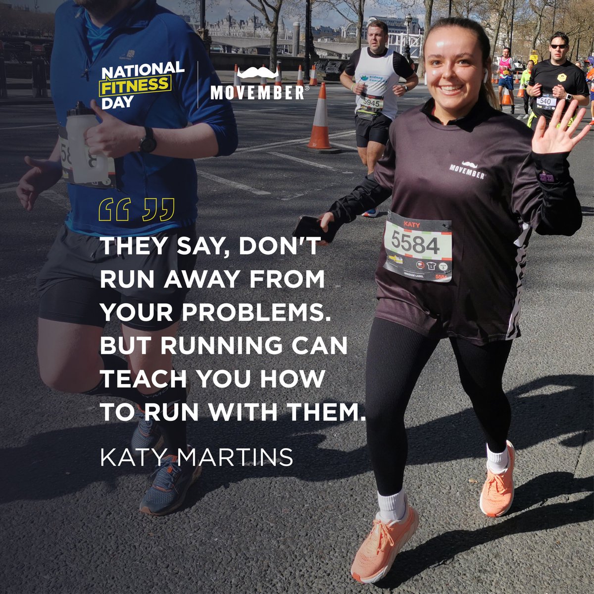 Katy shares her story on how running helped her through her darkest times after losing her father when she was 12 years old. Her 'why'? 'It gives me purpose.' @Movember #FitnessDay #YourHealthIsForLife nationalfitnessday.com/katy-martins-m…