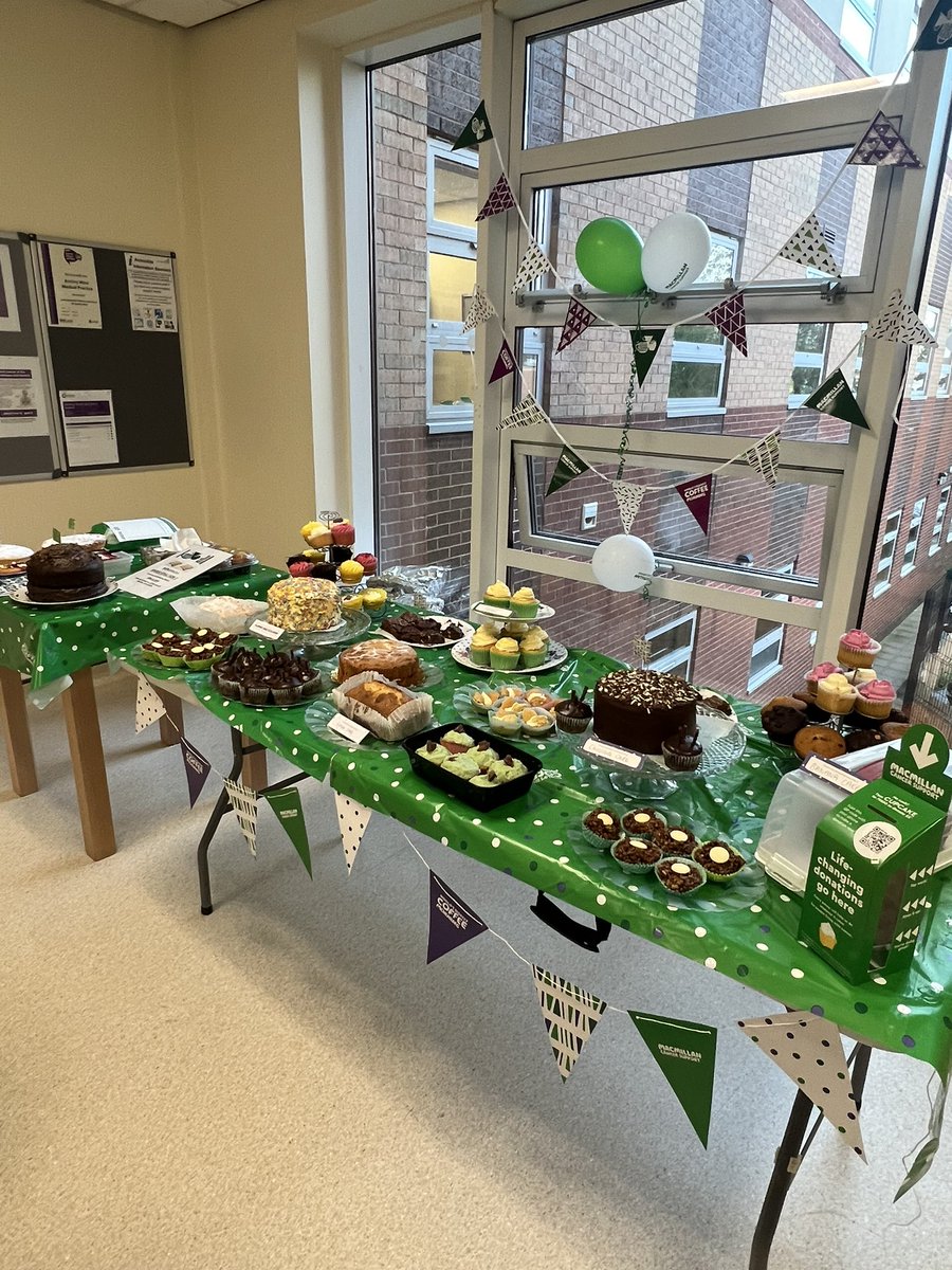 ArmleyMedical's tweet photo. Our annual Macmillan coffee morning 💚💚
#MacmillanCoffeeMorning 
QR code link below for anyone who doesn’t carry cash or wants to donate online 

https://t.co/K9uhDjpHk1 https://t.co/mN4uQeJpKc