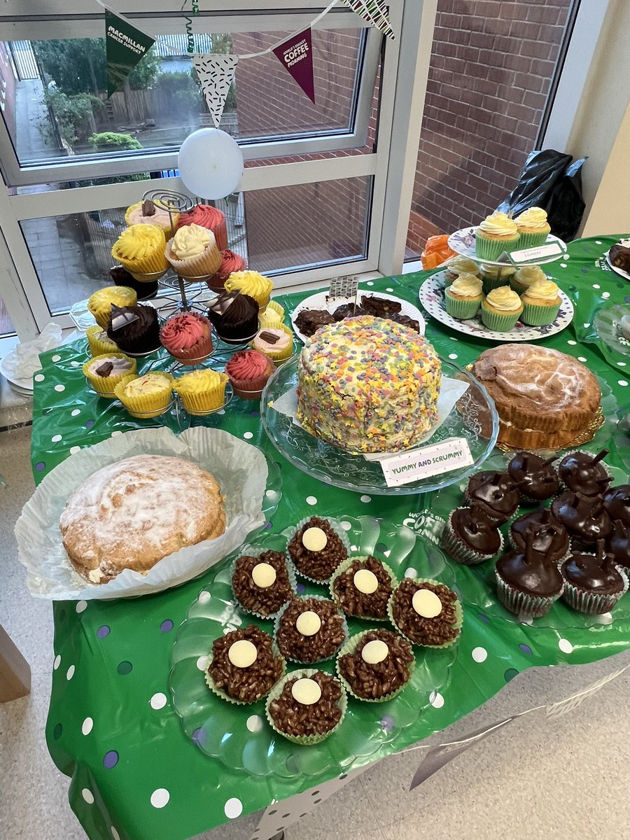 Our annual Macmillan coffee morning 💚💚 #MacmillanCoffeeMorning QR code link below for anyone who doesn’t carry cash or wants to donate online donate.justgiving.com/donation-amoun…