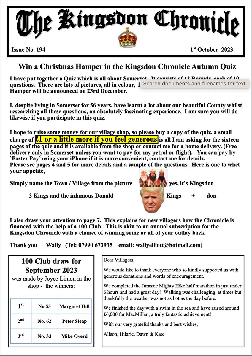 Kingsdon Village tweet media