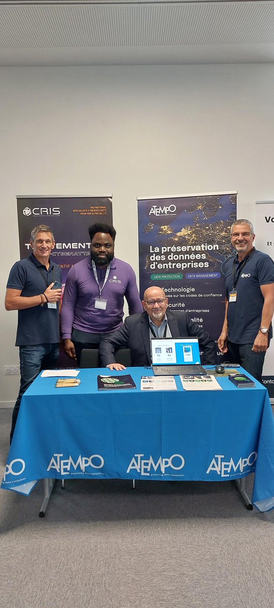 Atempo's tweet image. Jeu, set et match pour l'#OpenIT d'Orléans ! 🥎
 
Nous avons eu le plaisir de prendre part à ce bel évènement en compagnie de nos partenaires @KoesioConnexion  &amp;amp; @Cris_Reseaux.

Un grand merci à Koesio pour l'organisation de cet évènement ! 🙏
 
#CyberSécurité #DataProtection