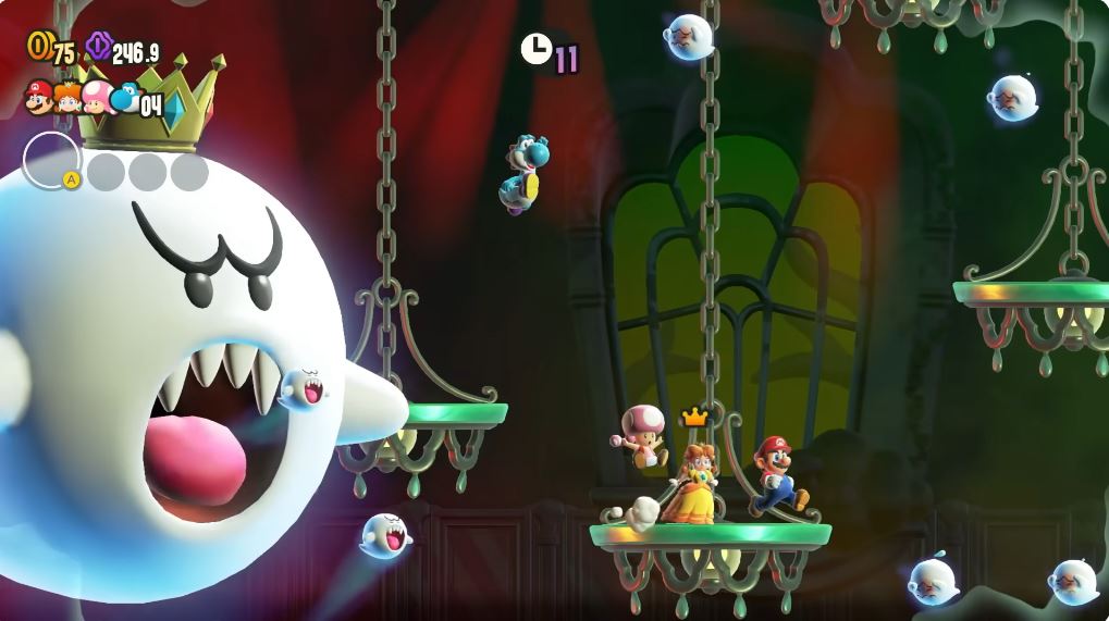 Super Mario Bros Boo Super Mario Geist Buu Huu Liegend 14cm Rarität