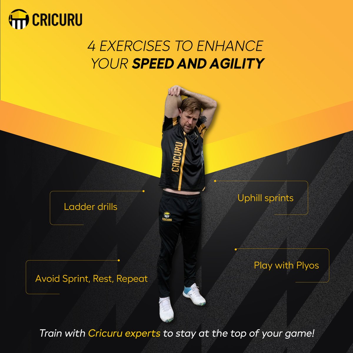 Here's a golden nugget from our experts: Consistency is your secret weapon.
Ready to stay at the top of your game? Join Cricuru and let's accelerate your cricketing journey together.

#Cricuru #Speed #Agility #Cricket #Training #ExpertTips #Game #Improvement #Consistent #Training