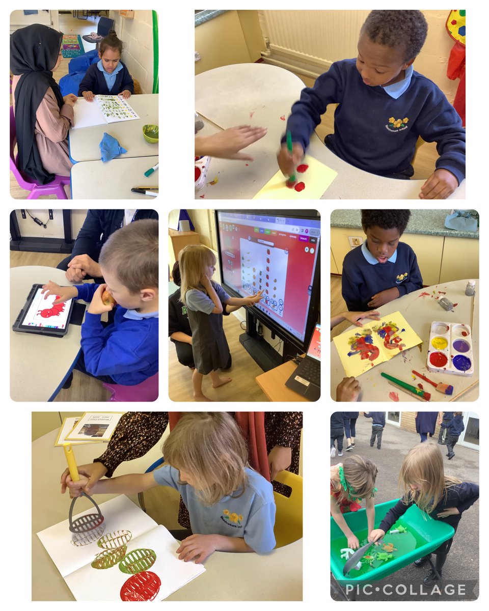 meadowbanksch's tweet photo. In #MbBluebellclass we’ve been reading #TheVeryHungryCaterpillar and have had lots of fun doing all the different activities. We’ve made caterpillars with a masher, making fingerprint caterpillar bodies and symmetry folding butterflies. What a busy week! 🐛 #foodgloriousfood https://t.co/ojqO9NSyoC
