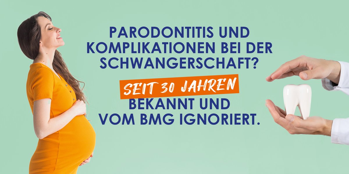 zaekmv's tweet photo. Vor fast 30 Jahren zeigte eine Studie erstmals einen Zusammenhang zwischen #Parodontitis und Komplikationen bei der #Schwangerschaft. Im @BMG_Bund ist das offensichtlich nicht angekommen. #Sparmaßnahmen voraus. Infos unter https://t.co/OzpJmCgqPT https://t.co/S3GTfr4ejl