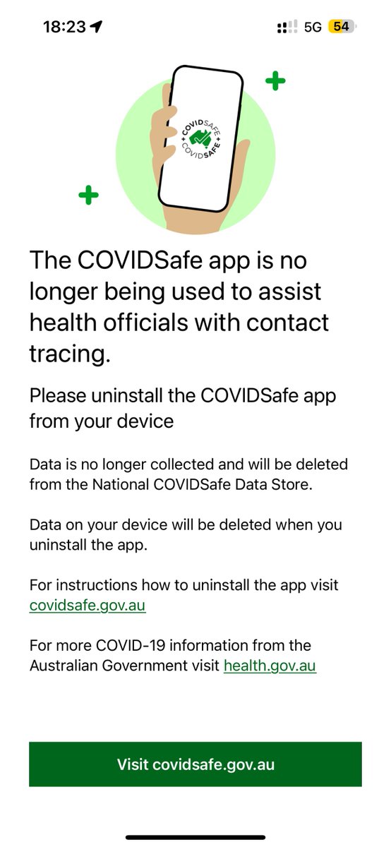 Does anyone else still have COVIDSafe installed?