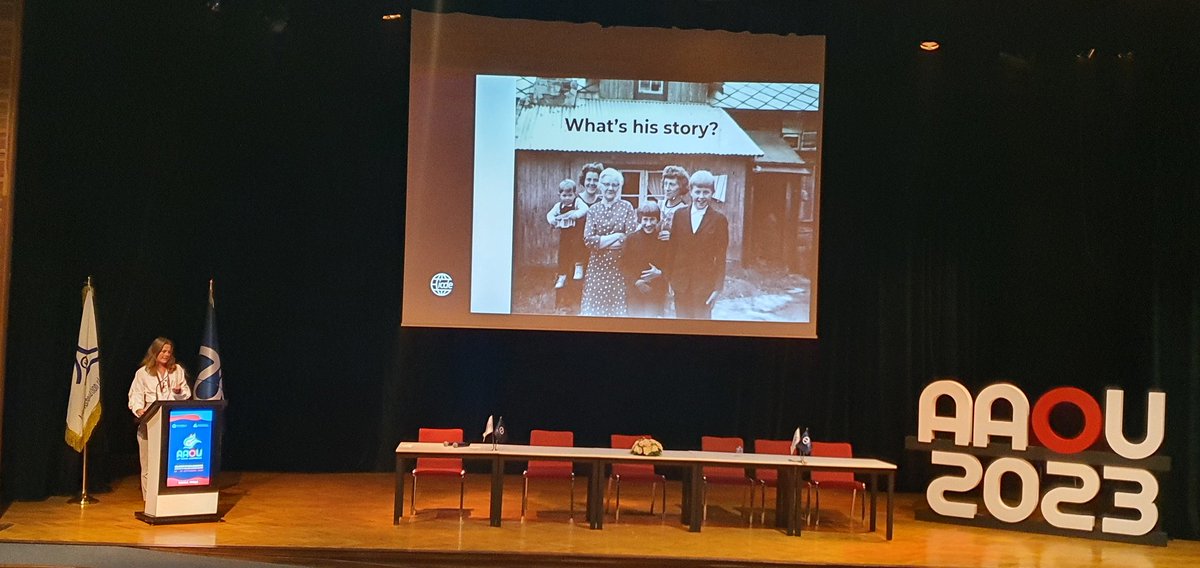 openpraxis_icde's tweet photo. Torunn Gjelsvik @TorunnG, ICDE Secretary General @icde_org presented her intriguing keynote at #AAOU23 @aaou2023: The DNA of Open Universities https://t.co/N6Urph0xqb