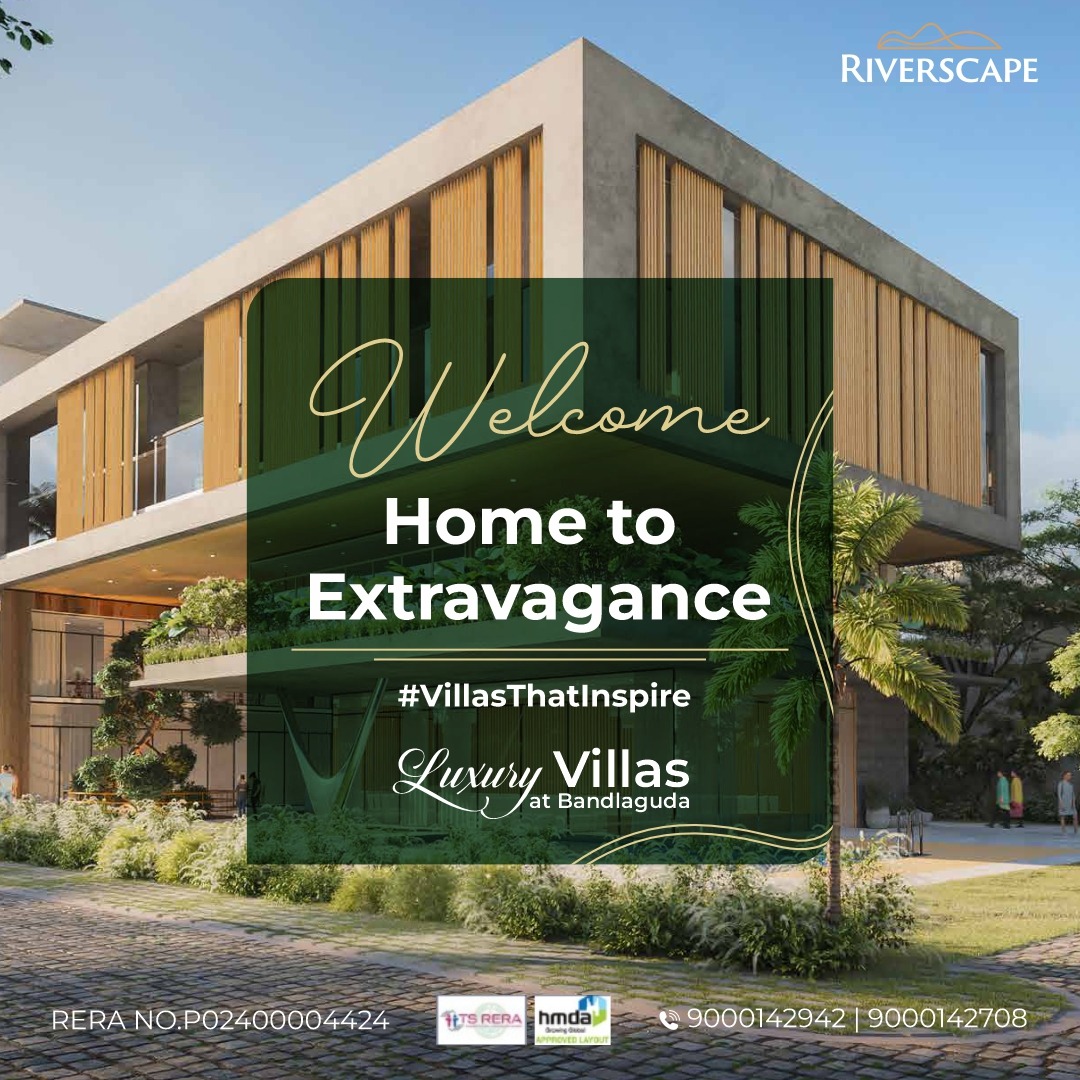 Discover inspiration and luxury like never before at Bandlaguda's Villas. Your dream home awaits!

For inquiries, call us at:
📞 9000142942 | 9000142708 ☎️
RERA NO. P02400004424 🏡
HMDA Approved 🏗️
#VillasThatInspire #RIVERSCAPE #LuxuryLiving #DreamHome #PremiumProperty