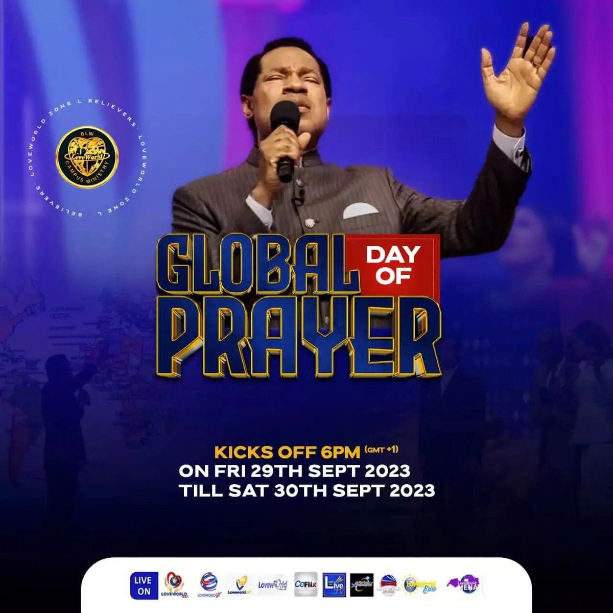 dibosa_emmanuel's tweet photo. JOIN US TO PRAY FOR THE NATIONS AT THE GLOBAL DAY OF PRAYER WITH PASTOR CHRIS TODAY 6PM GMT +1

#GDOP
#GlobalDayofPrayer
#blwcampusministryrocks
#BlwzoneA https://t.co/K9pL4iN0tS