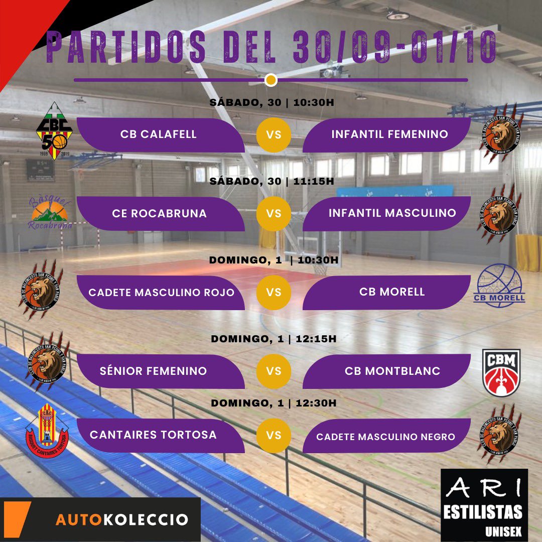 CBSPySP's tweet photo. Partidos de la jornada de este fin de semana!

⏳Empieza la cuenta atrás!

Mucha suerte a todos los equipos!

#sumaysigue https://t.co/xbr4TKro7N