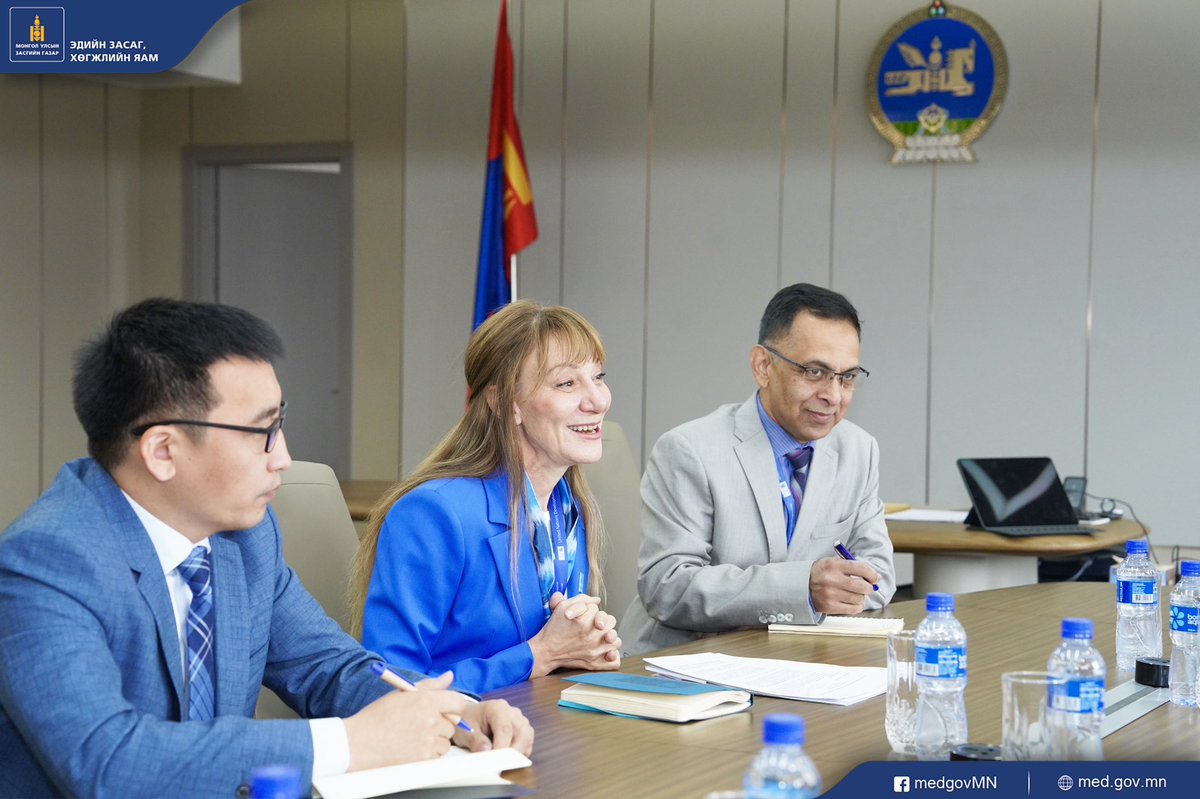 medgovMN's tweet photo. НҮБ-ын Хөгжлийн хөтөлбөрийн шинээр томилогдсон Суурин төлөөлөгч Maтилда Димовскатай уулзаж тогтвортой санхүүжилт, эрчим хүч, төсвийн төлөвлөлтийн талаар санал солилцож, Тогтвортой хөгжлийн зорилгын хэрэгжилтийг хангах чиглэлээр үе шаттай арга хэмжээ авч хэрэгжүүлэхээр тохирлоо. https://t.co/juZbLdutG1