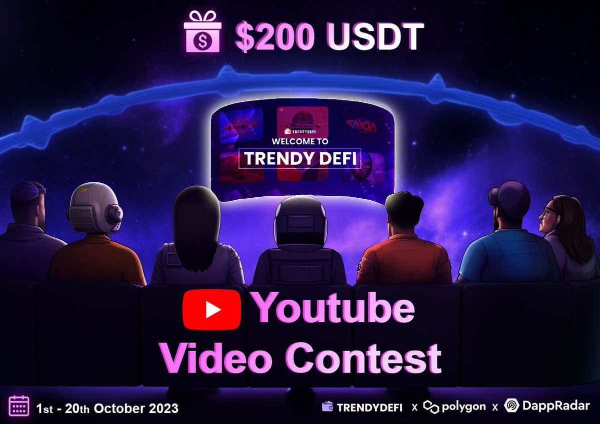 TrendyDefi's tweet photo. October Halving Dollars: $200 #TrendyDeFi Introduction Contest
Winners: Top 3 Videos with the most views and comments on Youtube
🥇Top 1: $100
🥈Top 2: $50
🥉Top 3: $50
To join the contest ⬇️🧵: